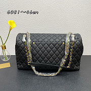 Fortok Chanel XXL Flap Airport Bag Black 46x27x13cm - 6