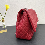 Fortok Chanel XXL Flap Airport Bag Red 46x27x13cm - 2