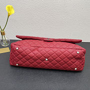 Fortok Chanel XXL Flap Airport Bag Red 46x27x13cm - 6