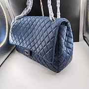 Fortok Chanel XXL Flap Airport Bag Navy Blue 46x27x13cm - 2