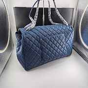 Fortok Chanel XXL Flap Airport Bag Navy Blue 46x27x13cm - 3