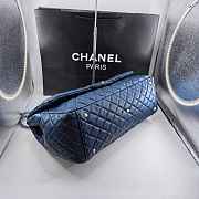 Fortok Chanel XXL Flap Airport Bag Navy Blue 46x27x13cm - 4