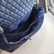 Fortok Chanel XXL Flap Airport Bag Navy Blue 46x27x13cm - 5