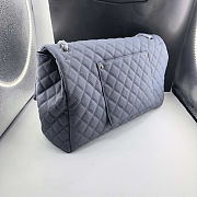 Fortok Chanel XXL Flap Airport Bag Gray 46x27x13cm  - 5