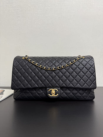 Fortok Chanel XXL Flap Airport Bag Black 44*27cm