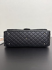 Fortok Chanel XXL Flap Airport Bag Black Silver Hardware 44*27cm - 3