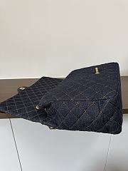 Fortok Chanel Maxi Flap Bag Quilted Denim 40*26*12cm - 6