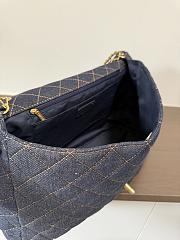 Fortok Chanel Maxi Flap Bag Quilted Denim 40*26*12cm - 5