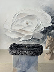 Fortok Chanel Denimpression Flap Bag Black 33×20×10cm - 4