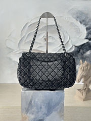 Fortok Chanel Denimpression Flap Bag Black 33×20×10cm - 3