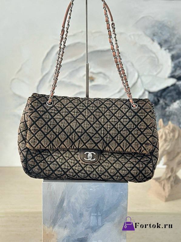 Fortok Chanel Denimpression XXL Flap Bag 39×26×11cm - 1