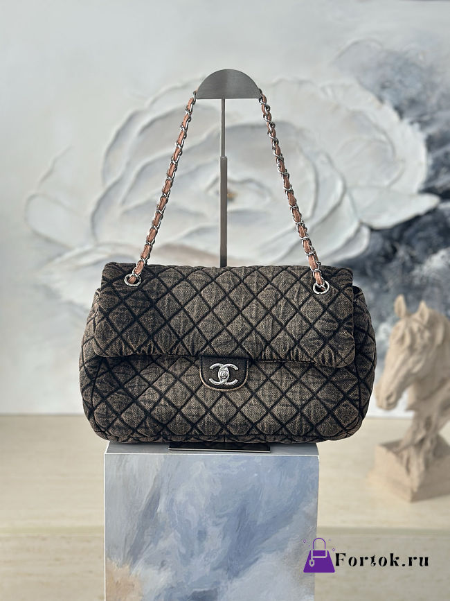 Fortok Chanel Denimpression Flap Bag 33×20×10cm - 1