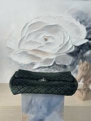 Fortok Chanel Denimpression XXL Flap Bag Green 39×26×11cm - 5