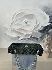 Fortok Chanel Denimpression Flap Bag Green 33×20×10cm - 5
