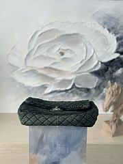 Fortok Chanel Denimpression Flap Bag Green 33×20×10cm - 4