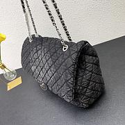 Fortok Chanel Flap Bag XXL Denim Black 46*14*26cm - 4
