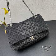 Fortok Chanel Flap Bag XXL Denim Black 46*14*26cm - 5