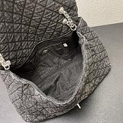 Fortok Chanel Flap Bag XXL Denim Black 46*14*26cm - 3