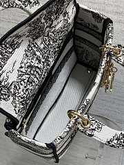 Fortok Dior Lady D-Lite Medium Bag Plan de Paris Embroider 24*11*20cm  - 4