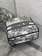 Fortok Dior Lady D-Lite Medium Bag Plan de Paris Embroider 24*11*20cm  - 2