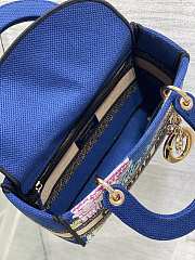 Fortok Dior Lady D-Lite Bag Vibrant Paris Souvenir Embroidery 24*11*20cm - 2