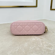 Fortok Dior Toujours Hobo Bag Small Cannage Lambskin Pink 17.5 * 19 * 7cm - 3