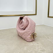 Fortok Dior Toujours Hobo Bag Small Cannage Lambskin Pink 17.5 * 19 * 7cm - 2