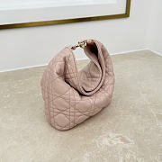 Fortok Dior Toujours Hobo Bag Small Cannage Lambskin Blush Pink 17.5 * 19 * 7cm - 5