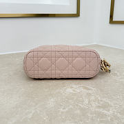 Fortok Dior Toujours Hobo Bag Small Cannage Lambskin Blush Pink 17.5 * 19 * 7cm - 4