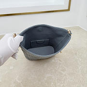 Fortok Dior Toujours Hobo Bag Small Cannage Lambskin Slate Gray 17.5 * 19 * 7cm - 6