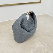 Fortok Dior Toujours Hobo Bag Small Cannage Lambskin Slate Gray 17.5 * 19 * 7cm - 5