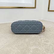 Fortok Dior Toujours Hobo Bag Small Cannage Lambskin Slate Gray 17.5 * 19 * 7cm - 2