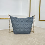 Fortok Dior Toujours Hobo Bag Small Cannage Lambskin Slate Gray 17.5 * 19 * 7cm - 3