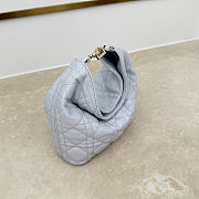 Fortok Dior Toujours Hobo Bag Small Cannage Lambskin Baby Blue 17.5 * 19 * 7cm - 6