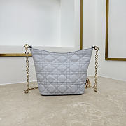 Fortok Dior Toujours Hobo Bag Small Cannage Lambskin Baby Blue 17.5 * 19 * 7cm - 5