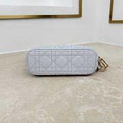 Fortok Dior Toujours Hobo Bag Small Cannage Lambskin Baby Blue 17.5 * 19 * 7cm - 3