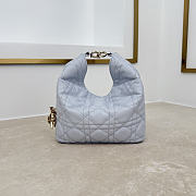 Fortok Dior Toujours Hobo Bag Small Cannage Lambskin Baby Blue 17.5 * 19 * 7cm - 2