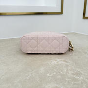 Fortok Dior Toujours Hobo Bag Small Cannage Lambskin Soft Pink 17.5 * 19 * 7cm - 4