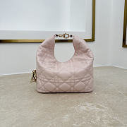 Fortok Dior Toujours Hobo Bag Small Cannage Lambskin Soft Pink 17.5 * 19 * 7cm - 2