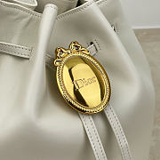 Fortok Dior Bucket Bag White Cowhide 24 * 27 * 12.5cm - 2