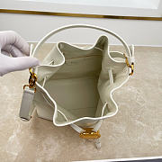 Fortok Dior Bucket Bag White Cowhide 24 * 27 * 12.5cm - 3