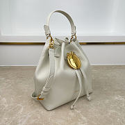 Fortok Dior Bucket Bag White Cowhide 24 * 27 * 12.5cm - 4