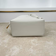 Fortok Dior Bucket Bag White Cowhide 24 * 27 * 12.5cm - 5