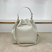 Fortok Dior Bucket Bag White Cowhide 24 * 27 * 12.5cm - 6