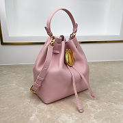 Fortok Dior Bucket Bag Pink Cowhide 24 * 27 * 12.5cm - 2