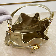 Fortok Dior Bucket Bag Cowhide Metallic Gold 24 * 27 * 12.5cm - 2