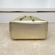 Fortok Dior Bucket Bag Cowhide Metallic Gold 24 * 27 * 12.5cm - 3