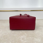 Fortok Dior Bucket Bag Burgundy Cowhide 24 * 27 * 12.5cm - 3