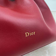 Fortok Dior Bucket Bag Burgundy Cowhide 24 * 27 * 12.5cm - 4