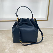 Fortok Dior Bucket Bag Navy Blue Cowhide 24 * 27 * 12.5cm - 2